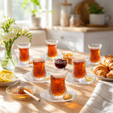 6/12 x Tea Cups & Saucers Set
