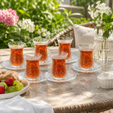 6/12 x Tea Cups & Saucers Set