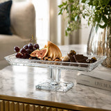 Handcrafted Crystallin Rectangular Footed Platter Gift