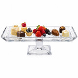 Handcrafted Crystallin Rectangular Footed Platter Gift