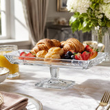 Handcrafted Crystallin Rectangular Footed Platter Gift