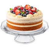 30cm Crystallin Handcrafted Footed Cake Plate