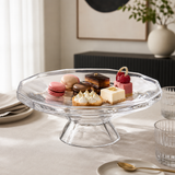 30cm Crystallin Handcrafted Footed Cake Plate