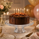 30cm Crystallin Handcrafted Footed Cake Plate