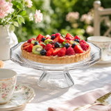 Crystallin Handcrafted Footed Cake Plate