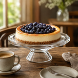 Crystallin Handcrafted Footed Cake Plate
