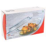 2.9L Oval Glass Casserole Dish with Lid