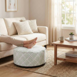 55cm Inflatable Round Pouf Stool