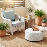 55cm Inflatable Round Pouf Stool