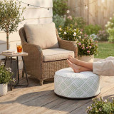 55cm Inflatable Round Pouf Stool
