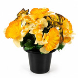 Artificial Silk Flower Grave Pot Memorial Arrangement