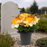 Artificial Silk Flower Grave Pot Memorial Arrangement