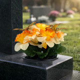 Artificial Silk Flower Grave Pot Memorial Arrangement