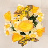 Artificial Silk Flower Grave Pot Memorial Arrangement