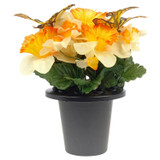 Artificial Silk Flower Grave Pot Memorial Arrangement