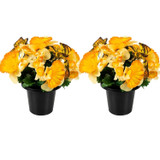 Artificial Silk Flower Grave Pot Memorial Arrangement