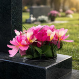 Artificial Silk Flower Grave Pot Memorial Arrangement