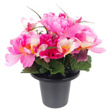 Artificial Silk Flower Grave Pot Memorial Arrangement