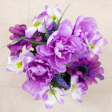 Artificial Silk Flower Grave Pot Memorial Arrangement