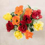 Artificial Silk Flower Grave Pot Memorial Arrangement