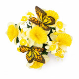 Artificial Silk Flower Grave Pot Memorial Arrangement