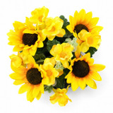 Artificial Silk Flower Grave Pot Memorial Arrangement