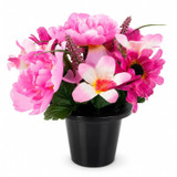 Artificial Silk Flower Grave Pot Memorial Arrangement