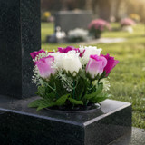 Artificial Silk Flower Grave Pot Memorial Arrangement