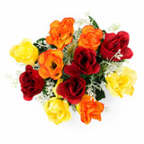 Artificial Silk Flower Grave Pot Memorial Arrangement