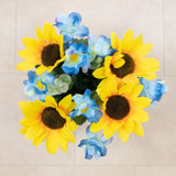 Artificial Silk Flower Grave Pot Memorial Arrangement