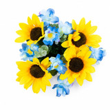 Artificial Silk Flower Grave Pot Memorial Arrangement