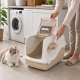 Hooded Cat Litter Tray w/ Filter & Scoop