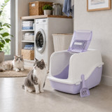 Hooded Cat Litter Tray w/ Filter & Scoop
