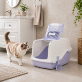 Hooded Cat Litter Tray w/ Filter & Scoop