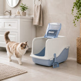 Hooded Cat Litter Tray w/ Filter & Scoop