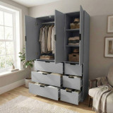 RIGA 3 Door 6 Drawer Wardrobe