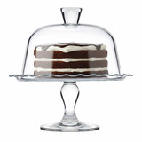 Petite Patisserie Glass Cake Stand with Dome Lid