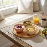 Ceramic Bowl Set Flower Shape Pastel