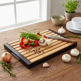 Bamboo Wooden Cutting Board Crumb Catcher Tray