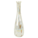 Tall Iridescent Mosaic Glass Bud Vase