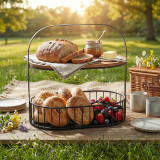 2 Tier Bread Basket Countertop Storage Rack