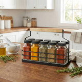 11 Piece Glass Spice Rack Set
