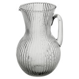 1.5L Vintage Ribbed Clear Glass Pitcher