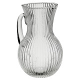 1.5L Vintage Ribbed Clear Glass Pitcher