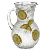 1.5L Vintage Ribbed Clear Glass Pitcher