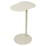 Oblong Metal Side Table Modern Pedestal