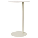 Oblong Metal Side Table Modern Pedestal