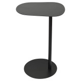 Oblong Metal Side Table Modern Pedestal