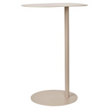 Oblong Metal Side Table Modern Pedestal
