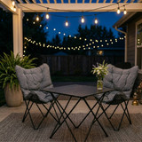 Grey Camping Chair and Table Set